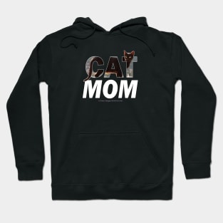 CAT MOM - black cat oil painting word art Hoodie